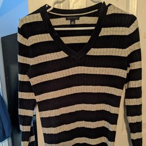 Tommy Hilfiger sweater navy blue and gray stripes